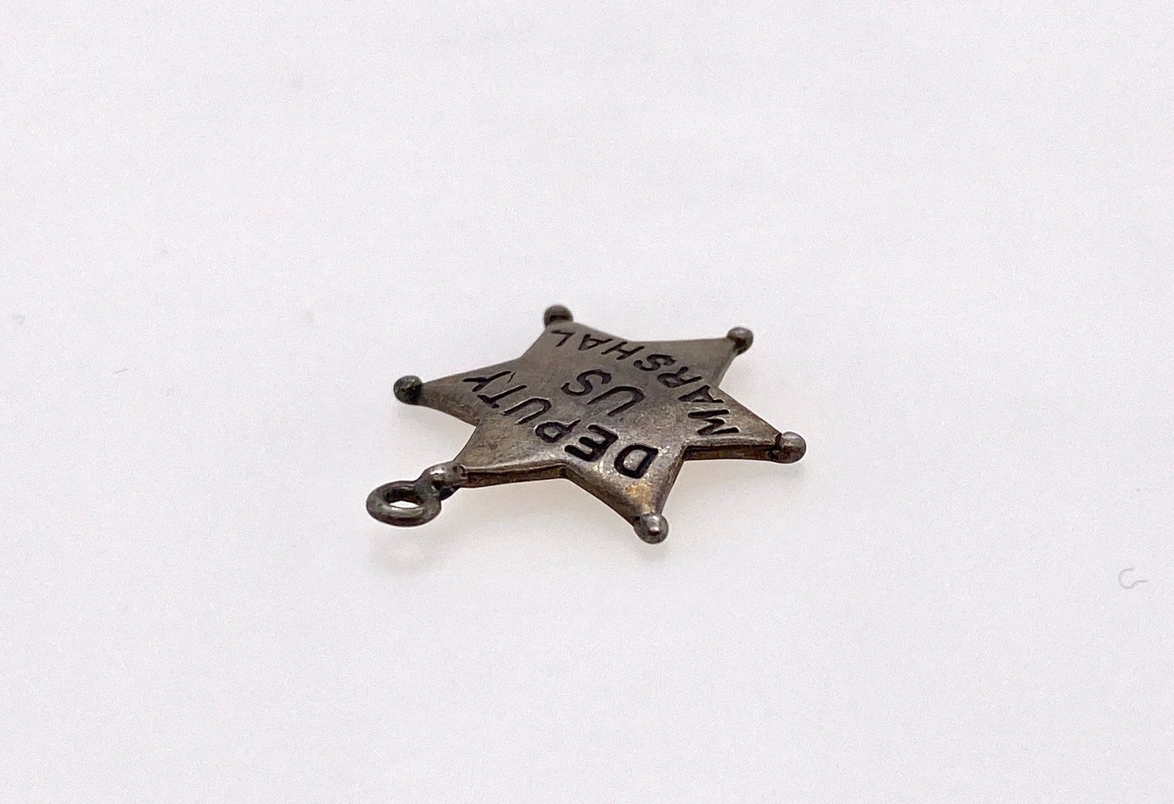 Vintage Deputy US Marshall Badge Sterling Silver Charm | Etsy