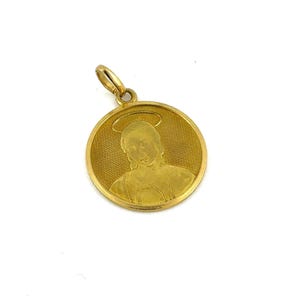 Vintage 18K Gold Our Lady of Guadalupe Pendant / Genuine Yellow Gold / Catholic Pendant / Christian Jewelry