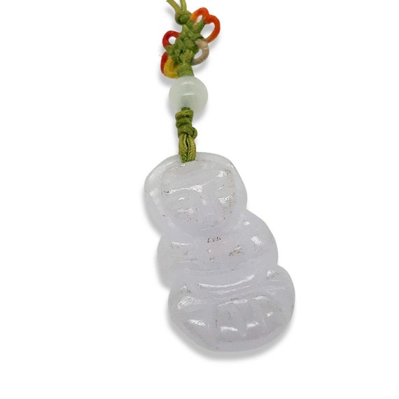 Vintage Jade Figurine Charm Pendant / String Jade… - image 8
