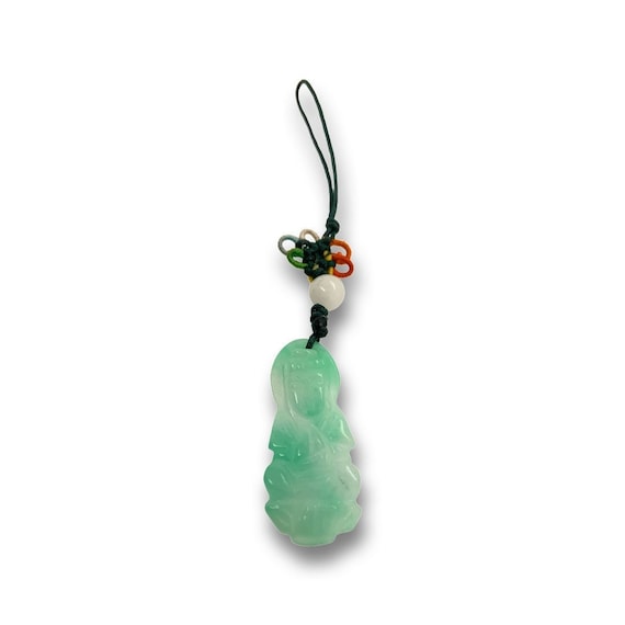 Small Jade Buddha String Floral Pendant / Buddhist