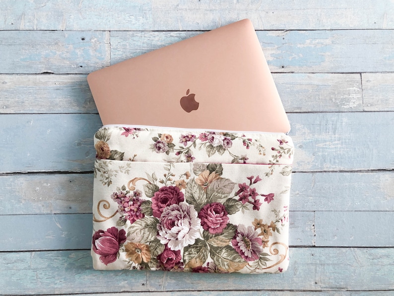 Roses Fabric Laptop Case. Floral Laptop Bag for Macbook Air Etsy
