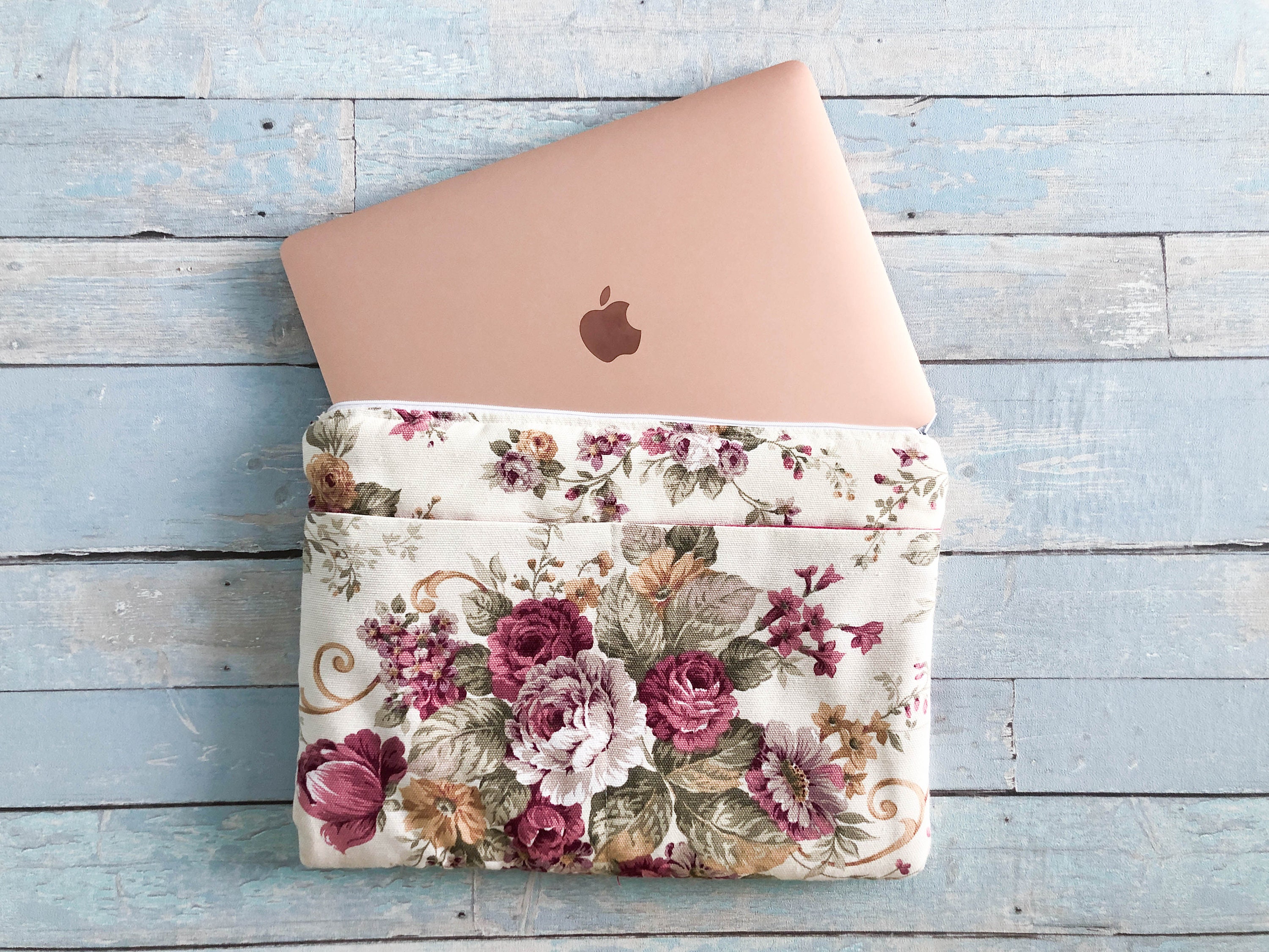 Roses Fabric Laptop Case. Floral Laptop Bag for Macbook Air Etsy