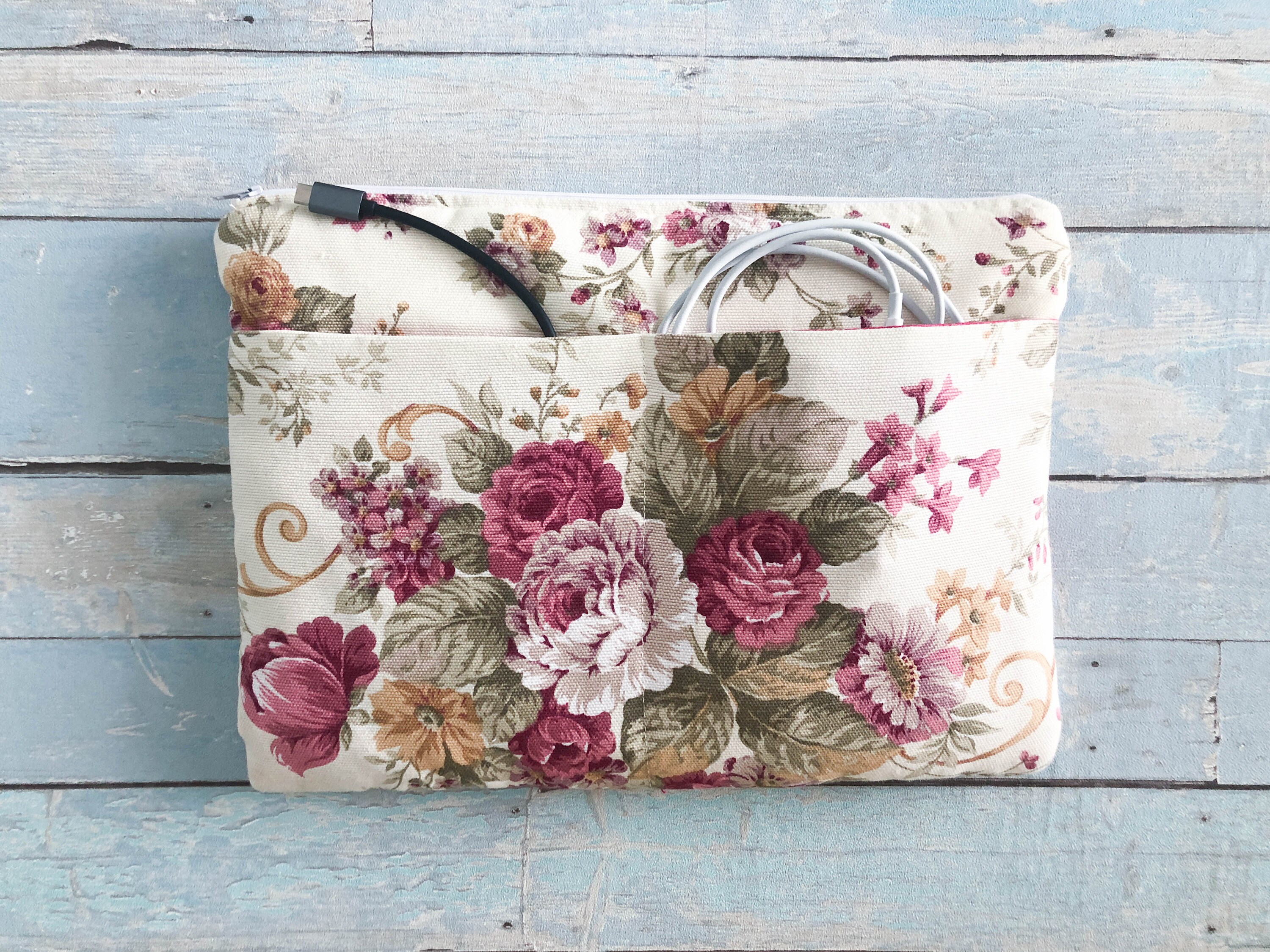 Roses Fabric Laptop Case. Floral Laptop Bag for Macbook Air Etsy