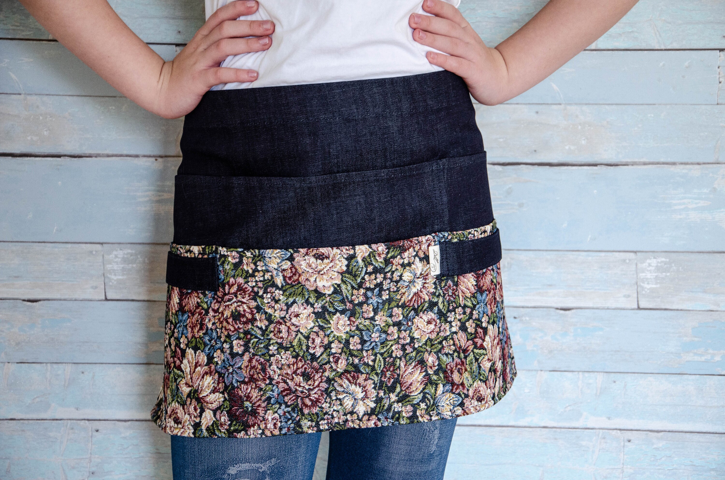 Denim gardening apron garden apron with pockets half apron. Etsy