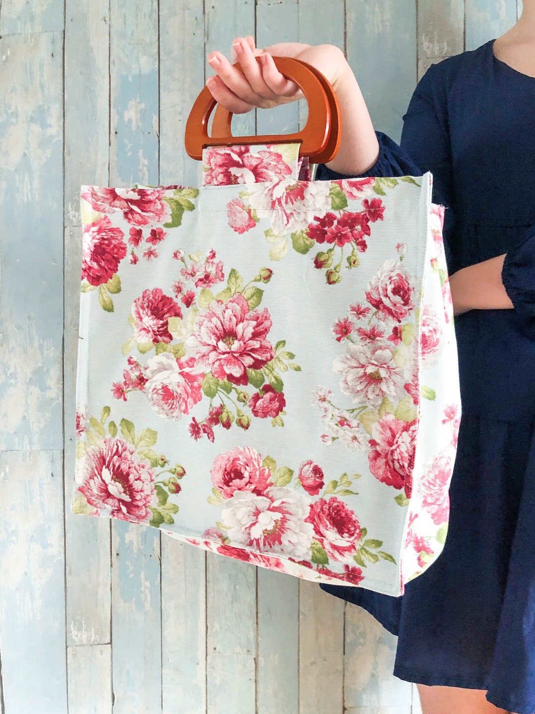 Pink - Handcrafted Cotton Shopping Bag 13