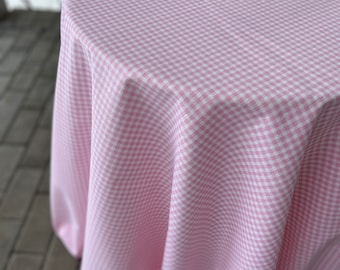 Gingham Tischläufer Rosa-weiß – 33 X 183 Cm, Büffelkaro, Für Bauernhaus-Deko