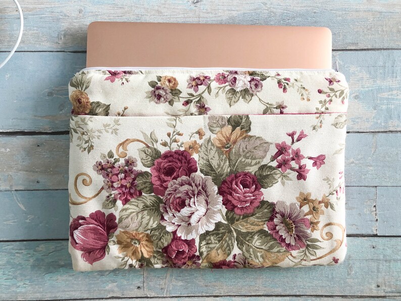 Roses Fabric Laptop Case. Floral Laptop Bag for Macbook Air Etsy