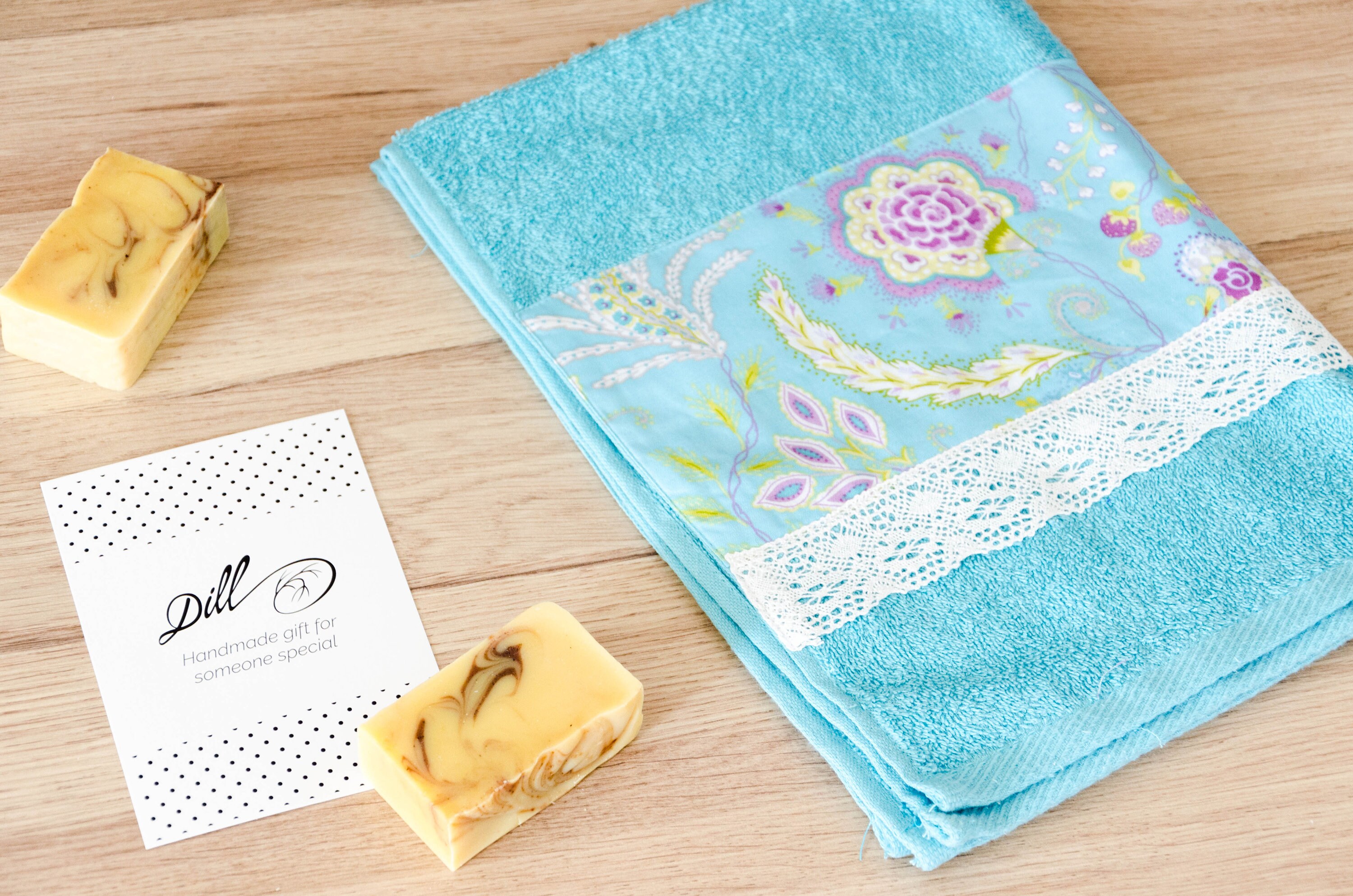 Blue Floral Hand Towel. Handmade Decorated Aqua Blue Hand Etsy