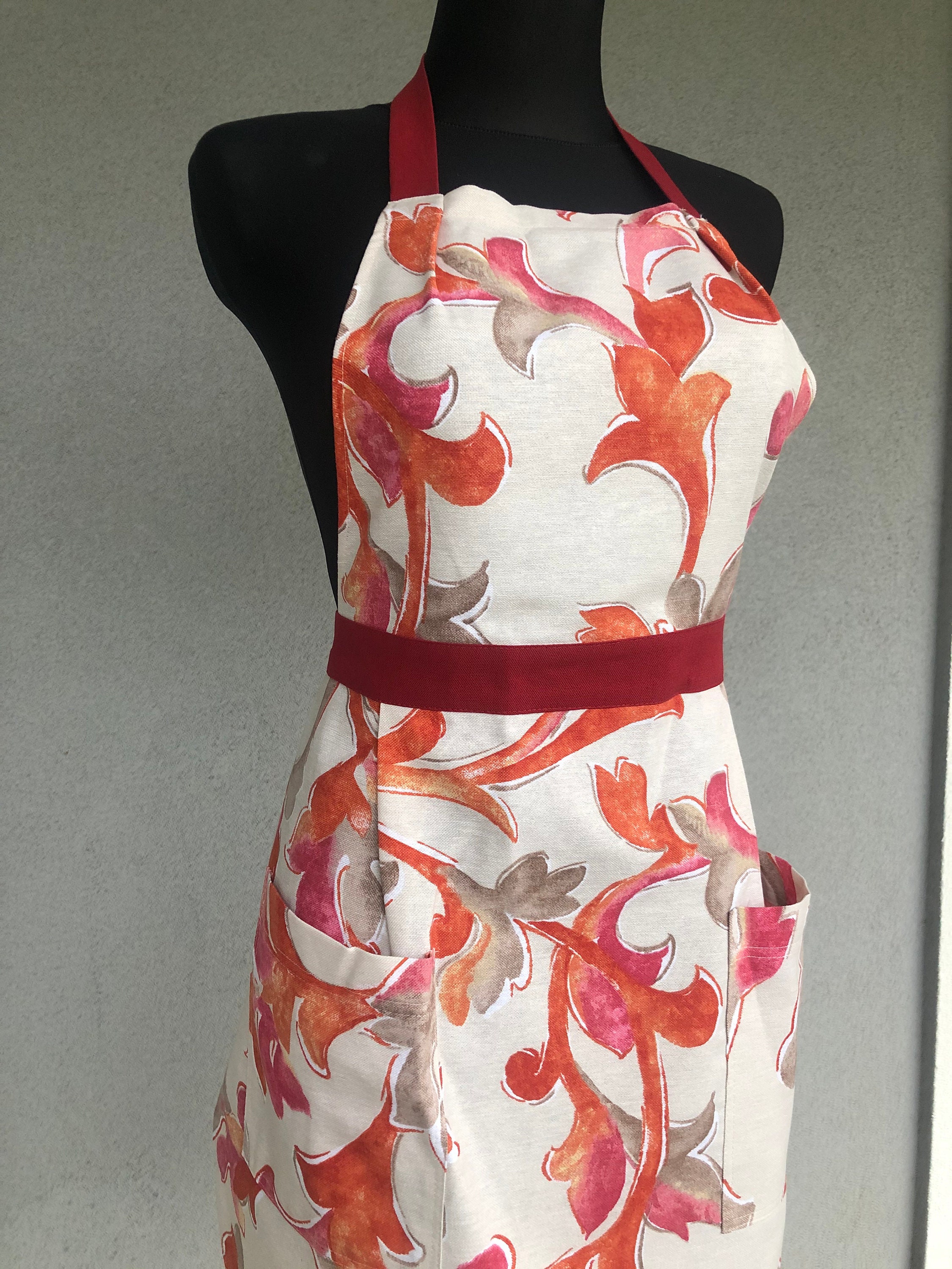 Tabliers Pour Femmes. Tablier De Cuisine Complet à Imprimé Floral Pour Femme. Tablier De Cuisine Avec Poches. Tablier De Cuisine Pour Femme. Cadeau Pour Elle - France