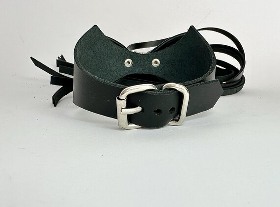 Collare BDSM Gotico – Choker In Pelle Rossa Con Anello O - Foto 6