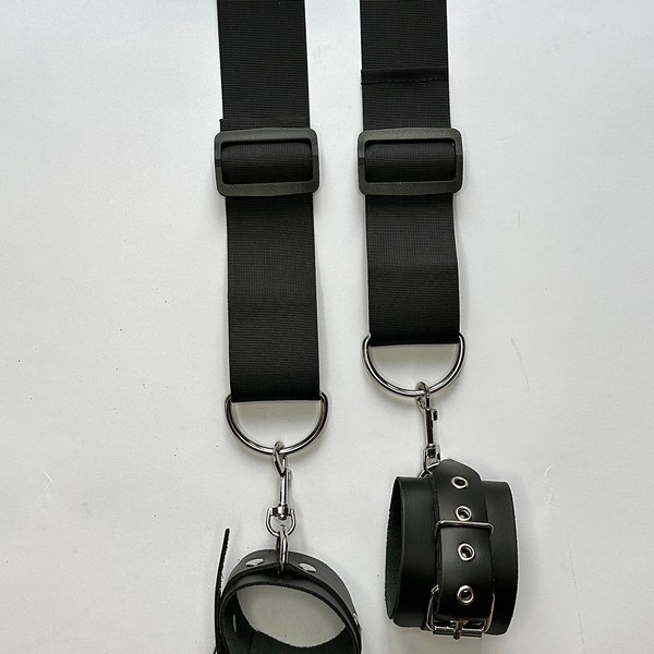 Handcuffs for hanging on doors  Suspension cuffs door strong harness straps bondage BDSM fetish belts