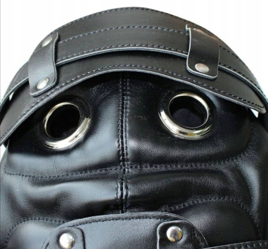 Thick Mask with dildo gag bondage BDSM Lace-up at the back | Etsy