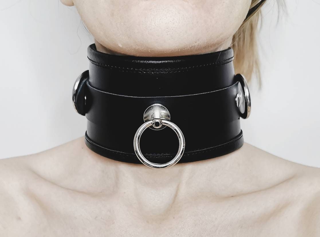 Premium model Wide neck Choke collar fetish Choking bondage Etsy
