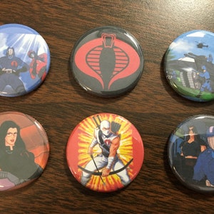 Cobra from G.I. Joe magnets or pin back buttons