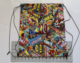 Comic Book Drawstring Backpack