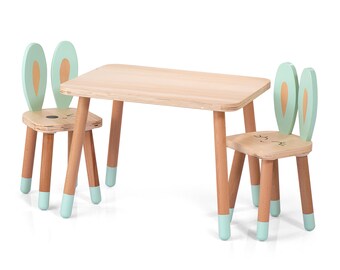 Kids Table And Chairs Etsy