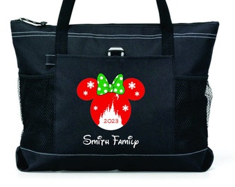 Personalized Custom Tote Bag Purse Family Bag Name Bag Disney Tote Disney Vacation Bag Family Gift Christmas Gift Mickey Bag Minnie Tote