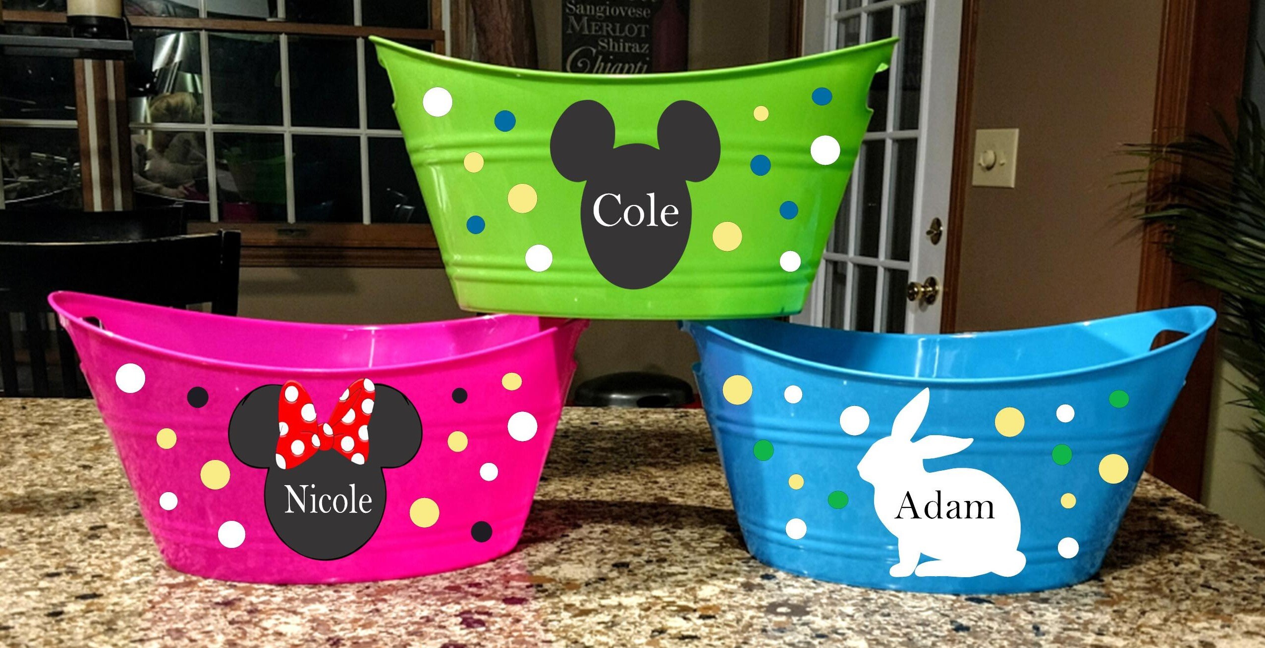 Personalized Easter Basket Custom Easter Basket Plastic Easter Etsy