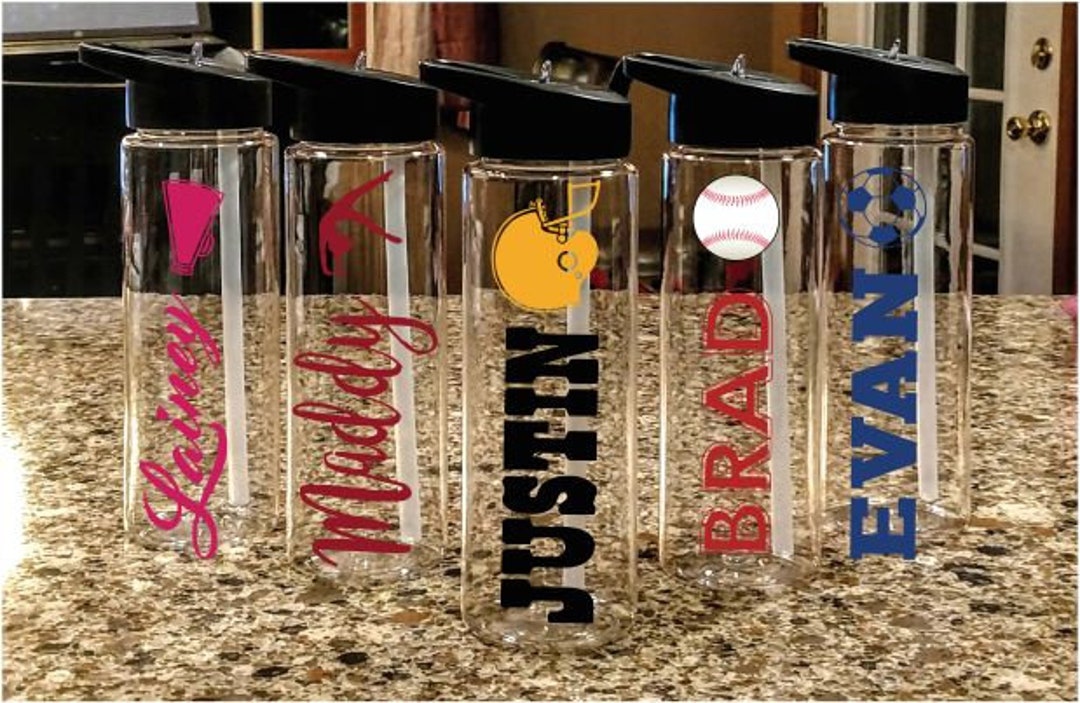 Personalized Sports Flip Top Water Bottle Custom Water Bottle Kids ...