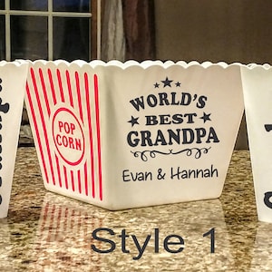 Personalized Popcorn Pop Corn Special Unique Cool Fathers Father&#39;s Day gift Father Dad Grandpa Papa Gifte stepdad Gift Basket Food Family