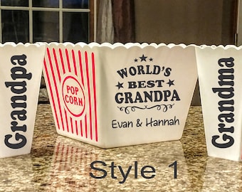 Personalized Popcorn Pop Corn Special Unique Cool Fathers Father's Day gift Father Dad Grandpa Papa stepdad Christmas Gift Basket Family