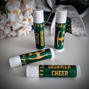 Personalized Chapstick Custom Lip Balm Cheerleader Gift Cheer Favor Dance Gymnastic Personalized Lip Balm Personalized Chap Stick