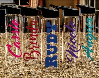 Personalized Flip Top Water Bottle Custom Water Bottle Kids Teenager Cup Water Bottle Personalized Kids Teenager Gift Kids School Class Gift