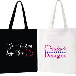 Personalized Tote Bag Canvas Custom Promotional Tote  Bag Business Tote Advertising Personalized Wedding Birthday Design Your Own Craft Show