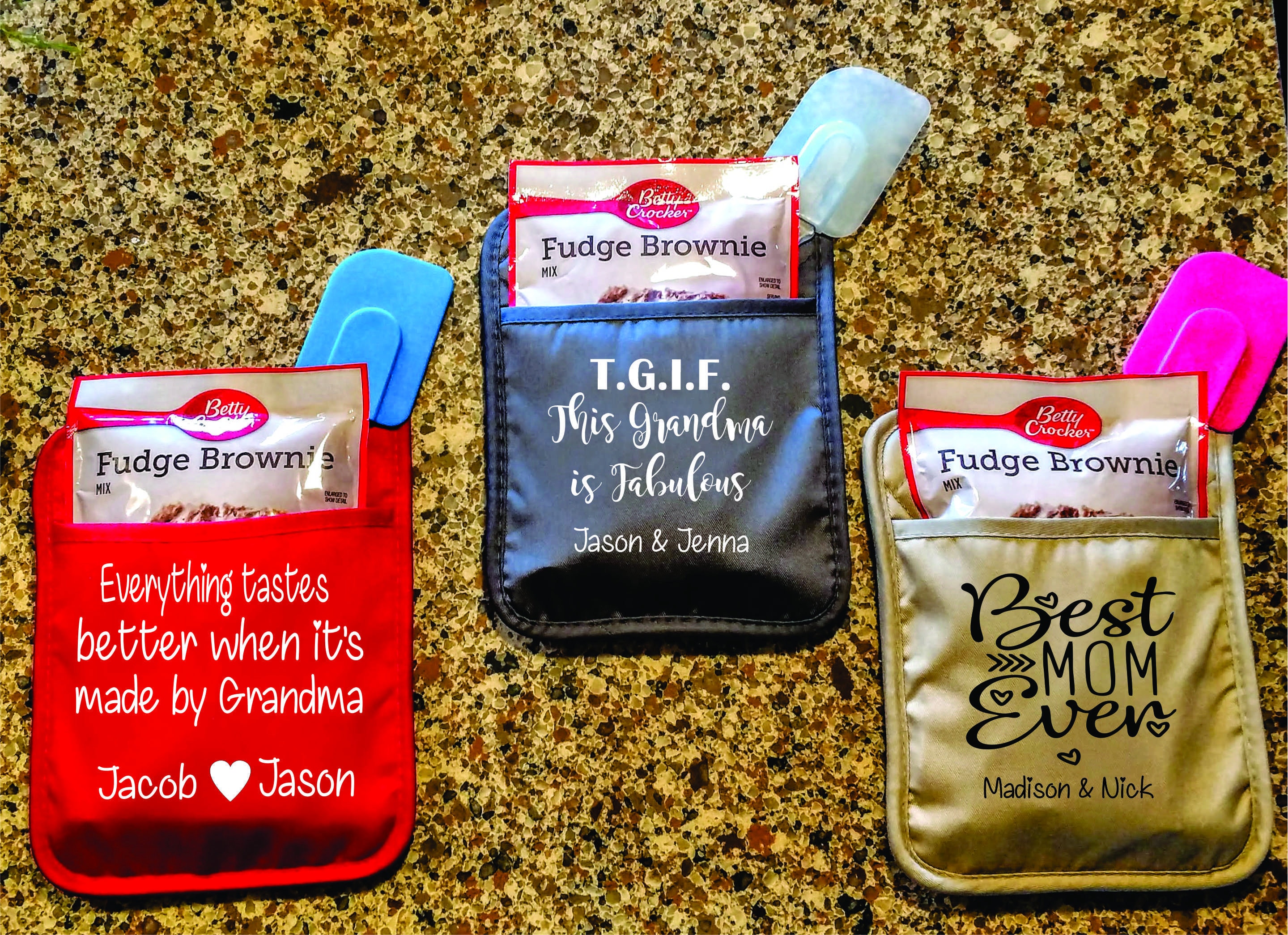 Personalized Custom Potholder Pot Holder Mother's Day Gift Etsy