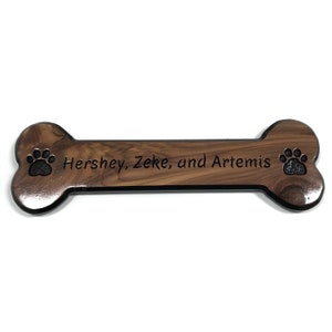 Custom Wood Sign For Dogs Routed Personalized Dog Wooden Pet Sign Dog House Bone Sign Custom Pet Sign Family Pet Animal Lover Paws