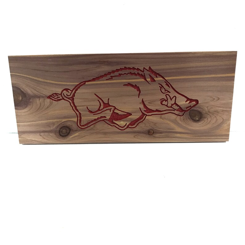 Large Wood Razorback Sign Arkansas Razorback Hog Wood Sign, Routed Cedar, Wooo Pig Sooie - Etsy