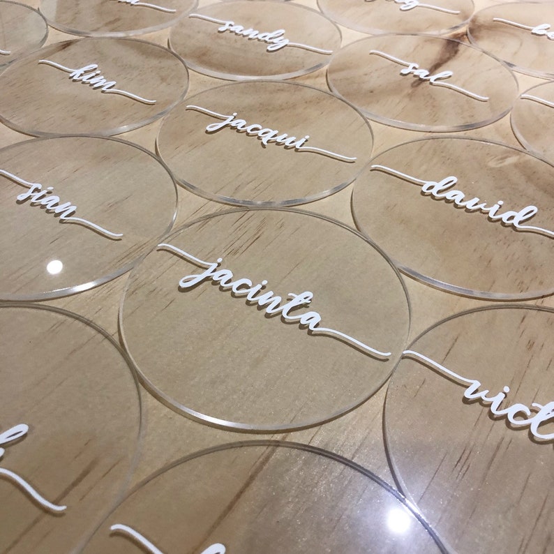 Acrylic Perspex Coasters Personalised Coasters Clear Wedding Etsy