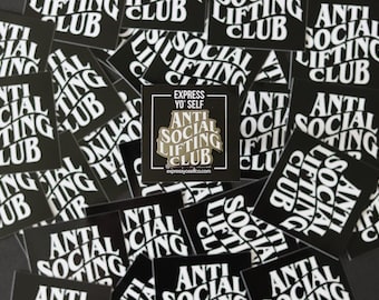 Anti Social Lifting Club Enamel Pin - Gym attire funny lifting pin