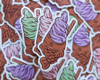 Taiyaki Fish Ice Cream Sticker | Somisomi Dessert
