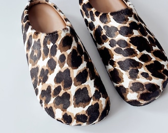 Сow hide slippers, Clog slippers, Animal slippers, Slippers, Cute slippers, Custom slippers, Womens slippers, Summer shoe