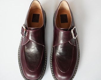 Burgund Leder Oxford Schuhe Damen, handgemachte Krawatte Schuhe schmale Kappe, Derby Schuhe, Plateau Schuhe