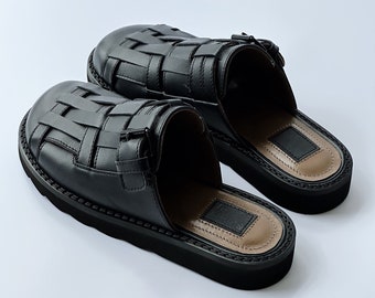 Barefoot sandals, Barefoot shoes, Womens sandals, Black leather sandals, Fisherman sandals, Handmade sandals, Summer clog sandals