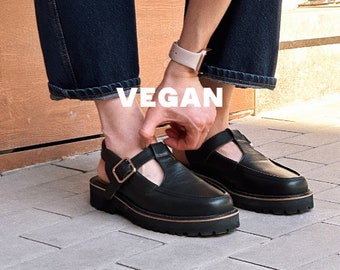 Womens black eco vegan leather sandals, Fisherman vegan sandals, Eco friendly sandals, Womens vedan sandals, Custom shoes