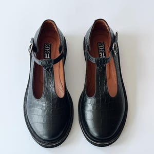 Black Mary Jane shoes women, Women dress shoes, Platform shoes, Leather shoes women, Custom shoes, Handmade shoes, Mod shoes, Black shoes