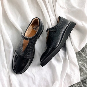 Black leather women shoes, Women dress shoes, Mod shoes, Handmade leather shoes, Trippen shoes