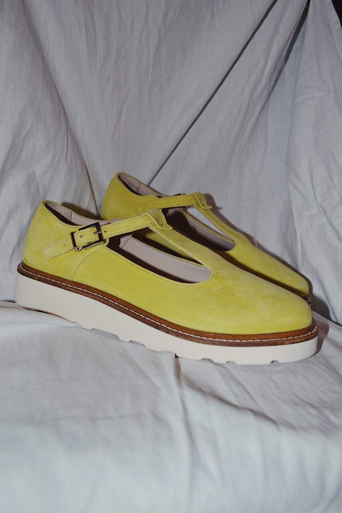 Women's Mary Jane's Yellow Shoes for Women Leather Etsy UK