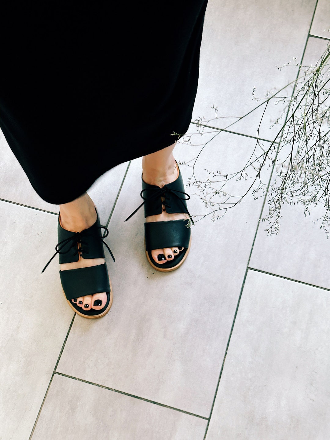 Womens Sandals Black Leather Sandals Custom Sandals Summer - Etsy