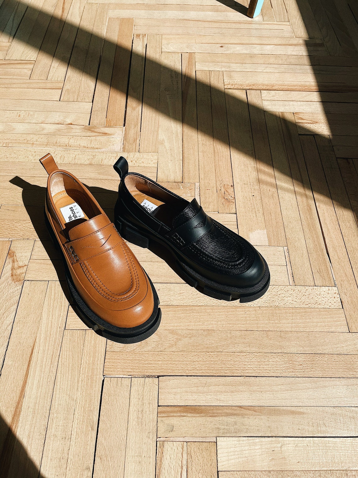 vans platform loafers