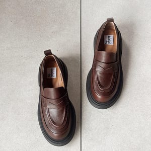 Brown Loafers women, Penny loafers women, Coach loafers women, Leather loafers women, Chunky loafers, Loafers for women, Loaf woman