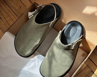Barefoot clogs, Clogs, Green clogs, Barefoot shoe, Womens barefoot shoes, Custom clogs women, Suede clogs, Clog shoes, Handmade shoes