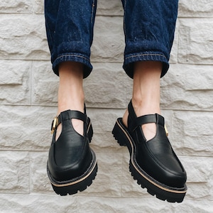 Vegan leather shoes, faux leather sandals, leather flats women&#39;s closed toe sandals, open heel shoes, summer shoes