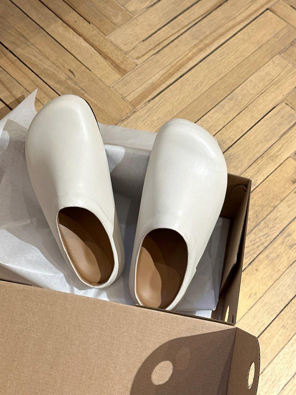 Leather Clogs For With Wide Toe, Handcrafted Handmade Slippers