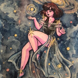 Andromeda: Gouache illustration