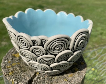 Spiral Bowl Celeste Green