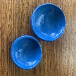 Set of 3 Dishes Trinket Dip Condiment Bowls Whitsunday Blue image 3